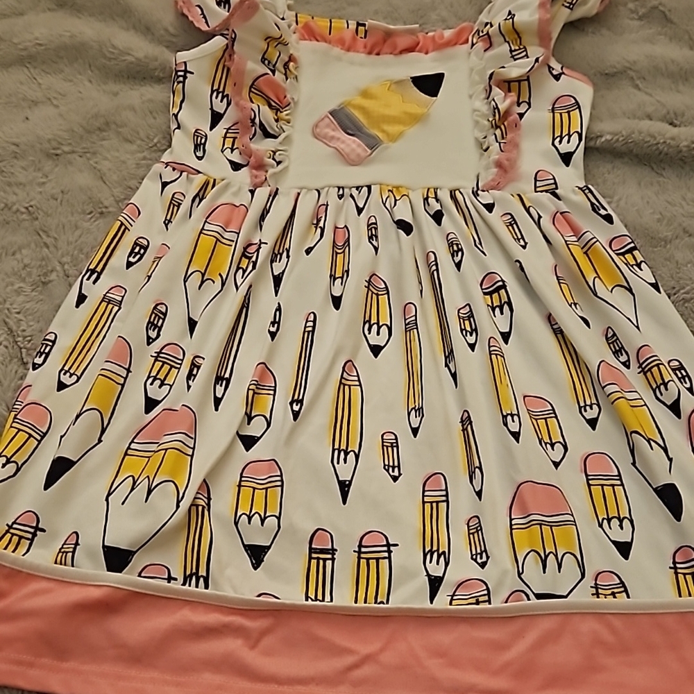Multicolored sundress with ruffled tiered skirt and flutter sleeves
